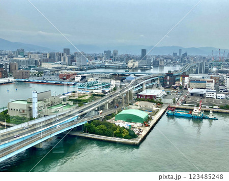 博多ポートタワーからの眺望・福岡市街地（福岡県・福岡市 123485248