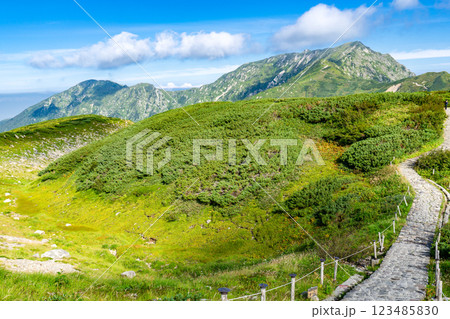 室堂平から見る奥大日岳と大日岳　北アルプス剱岳登山 123485830