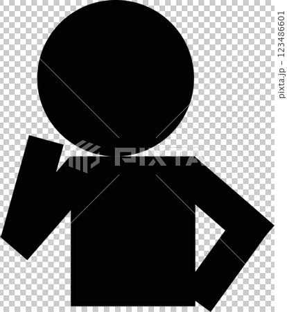 思考、奔跑和擔憂的人們的圖標 思考、奔跑和擔憂的人們的圖標 123486601