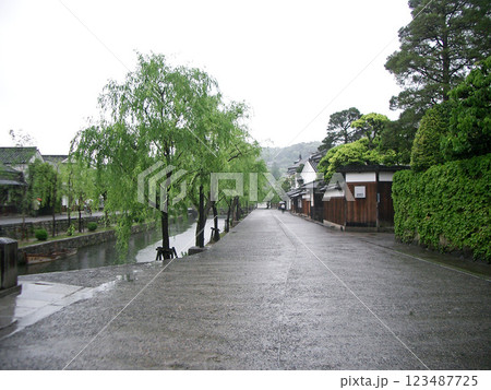 岡山県の倉敷美観地区（倉敷川河畔） 123487725