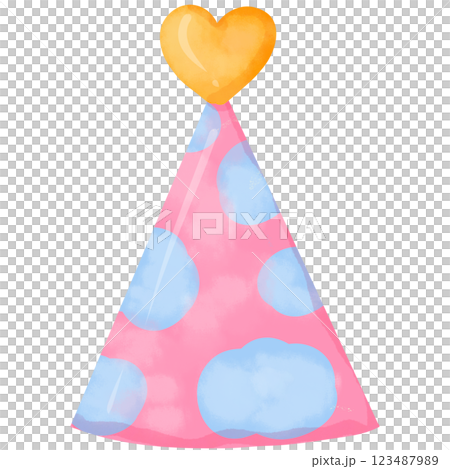 hand painted watercolor party hat2 123487989