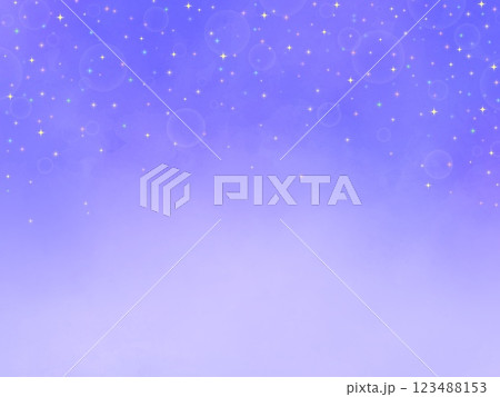 明るい青の水彩背景にキラキラが綺麗なイラスト素材 123488153