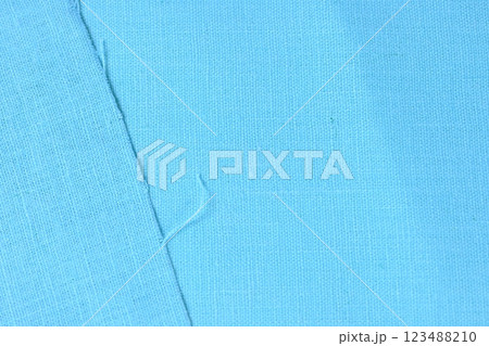light blue hemp viscose natural fabric cloth color, sackcloth rough texture of textile fashion 123488210