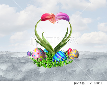 Easter Spring Love concept Easter Spring Love concept 123488419