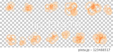 彩色花朵狀甜甜圈線條插畫 123488517