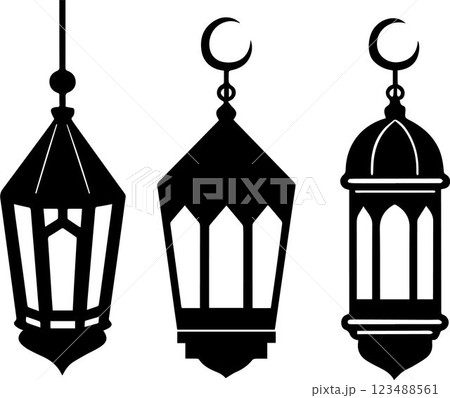 arabic lamp isolated on white background 123488561