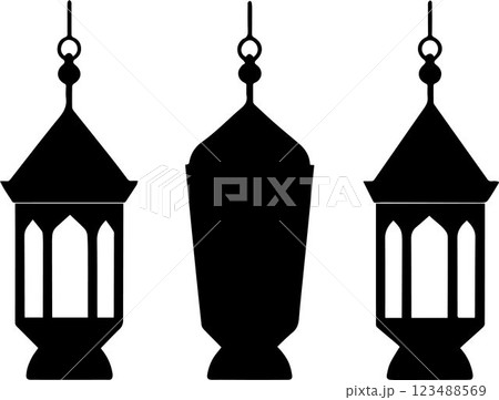 arabic lamp isolated on white background 123488569