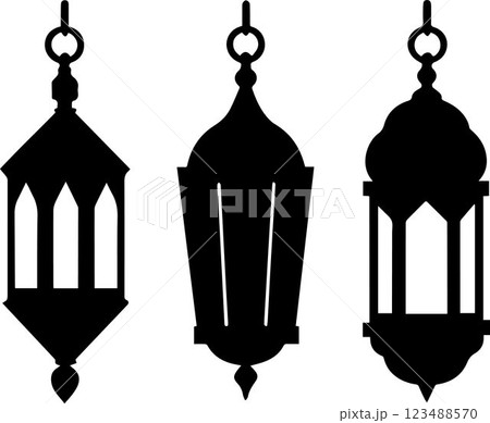 arabic lamp isolated on white background 123488570