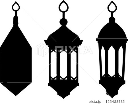 arabic lamp isolated on white background 123488583