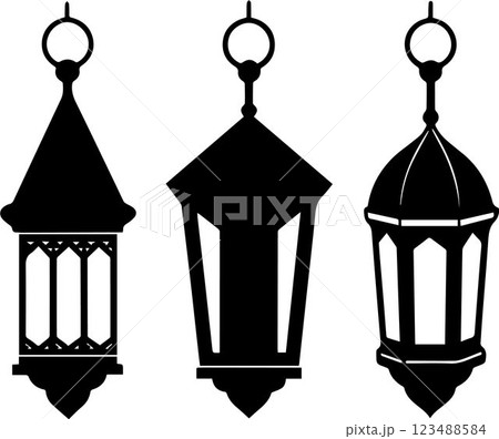 arabic lamp isolated on white background 123488584