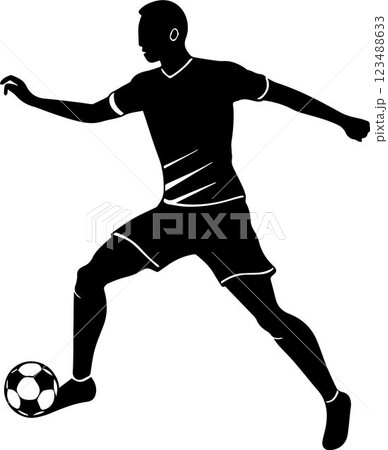 silhouette of soccer player silhouette of soccer player 123488633