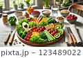 彩り豊かな健康食 123489022