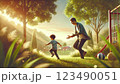 親子のかけがえのない時間 123490051