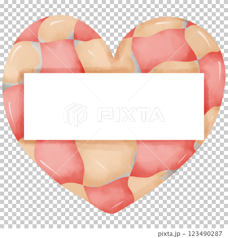 hand drawn watercolor text heart 123490287