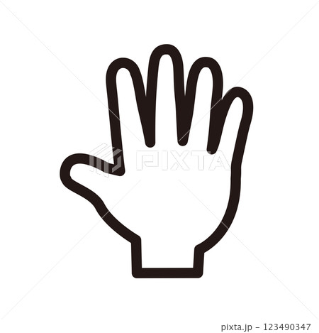 シンプルな手のアイコン 123490347