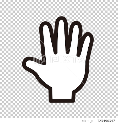 Simple hand icon Simple hand icon 123490347