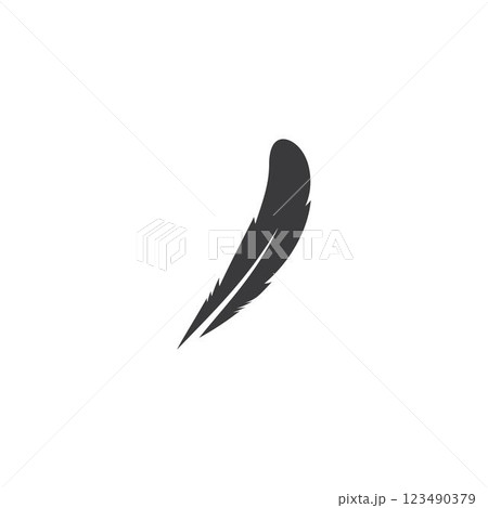 feather logo vector feather logo vector 123490379