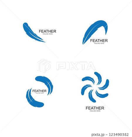 feather logo vector feather logo vector 123490382