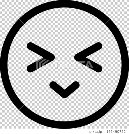 Emoji, emoticon, face, smile, surprise, icon, decoration, illustration, design, material 123490722