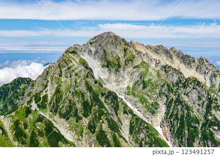 別山の北峰から見る剱岳と前剱 北アルプス剱岳登山 別山の北峰から見る剱岳と前剱 北アルプス剱岳登山 123491257