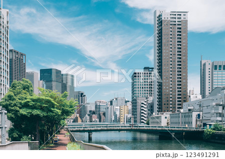 水都大阪の街並み 123491291