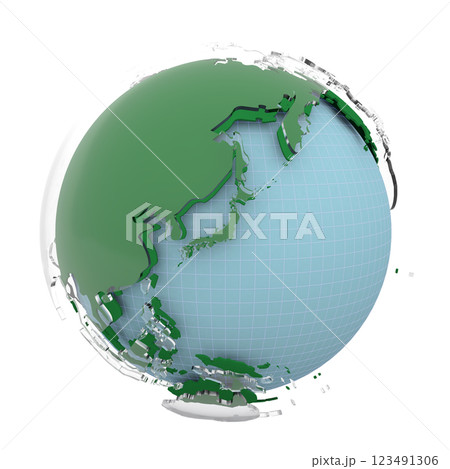 背景が透過タイプの地球(透明ガラスタイプ) 背景が透過タイプの地球(透明ガラスタイプ) 123491306