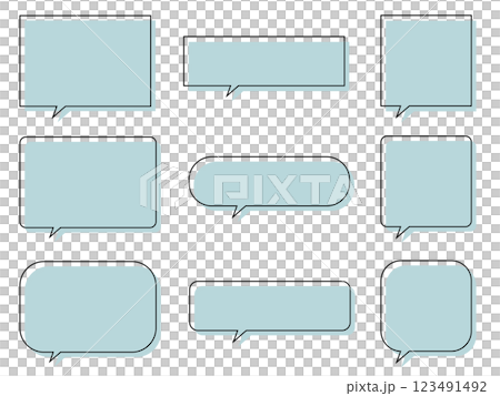 Simple speech bubble set 123491492