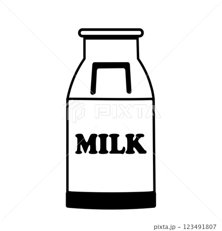 シンプルな牛乳缶のイラスト シンプルな牛乳缶のイラスト 123491807