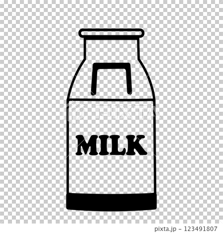 簡單的牛奶罐插畫 簡單的牛奶罐插畫 123491807