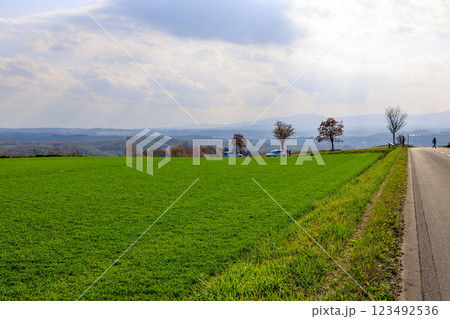 見晴らしのいい丘の風景 123492536