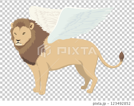 有翼的獅子插圖 有翼的獅子插圖 123492852