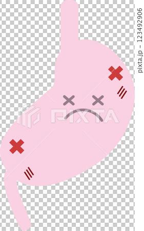 Illustration of an unhealthy and damaged stomach 123492906