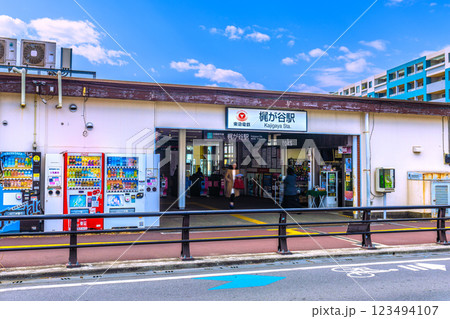 日本の川崎都市景観　東急電鉄　梶が谷駅などを望む＝2日 123494107