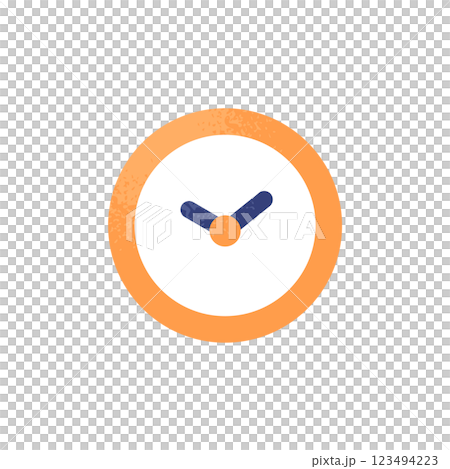 A clock icon that can be used to express time, such as time management and schedule management. 123494223