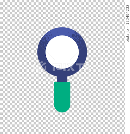 発見や検索をイメージ。シンプルでかわいい虫眼鏡のアイコン。 発見や検索をイメージ。シンプルでかわいい虫眼鏡のアイコン。 123494232