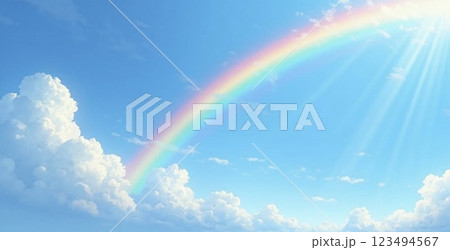 青空にかかる虹 123494567