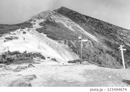 日本百名山八ヶ岳登山 赤岩ノ頭から見る硫黄岳 新聞広告用 日本百名山八ヶ岳登山 赤岩ノ頭から見る硫黄岳 新聞広告用 123494674