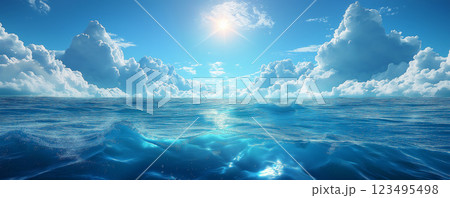 海と太陽 123495498