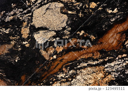 Ideal Black Sedna - granite background, texture in elegant colors as part of your design. 123495511
