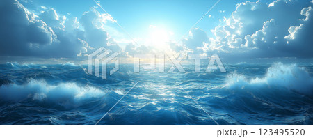 海と太陽 123495520