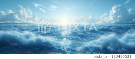 海と太陽 123495521
