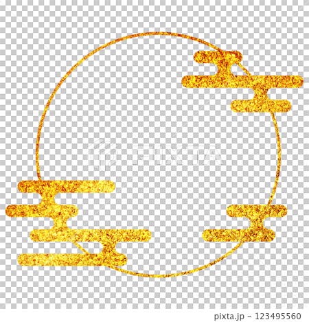 Background material_Japanese style frame_glitter 123495560