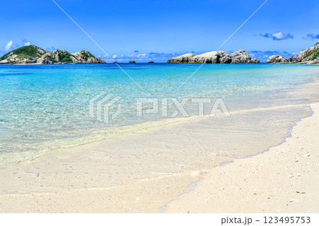 沖縄　渡嘉敷島の風景 123495753