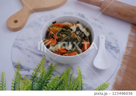 Colorful Veggie Delight in a White Bowl Colorful Veggie Delight in a White Bowl 123496036