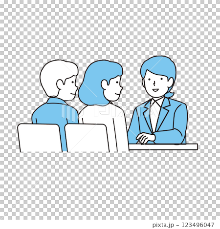 Consultation, business negotiation illustration 123496047