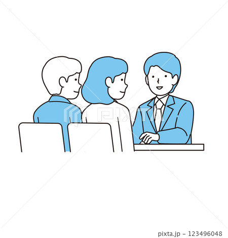 相談、商談イラスト 相談、商談イラスト 123496048
