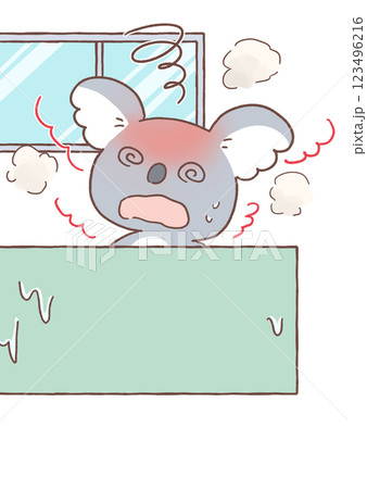 湯が熱すぎてのぼせるコアラ 123496216