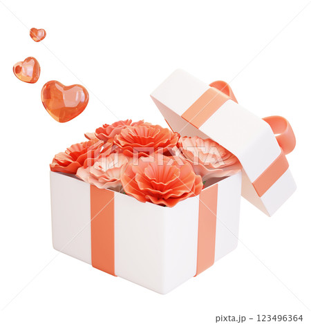 mother's day carnation 3D graphic 123496364