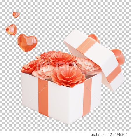 mother's day carnation 3D graphic 123496364