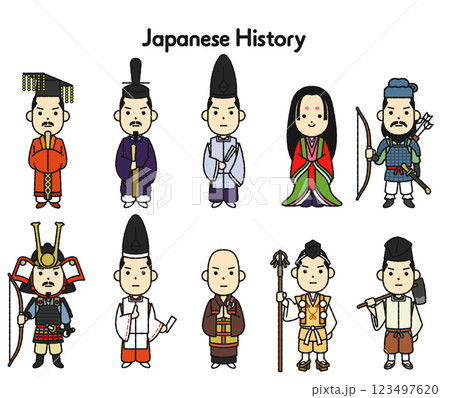 日本史全身イラスト2 奈良〜平安 123497620